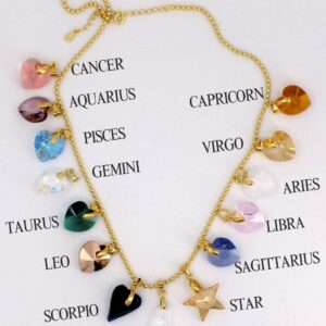 Zodiac Sign Pendant (with Crystal)